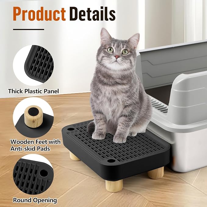 Cat Litter Box Step Ramp, Cat Litter Catcher Mat - Image 4