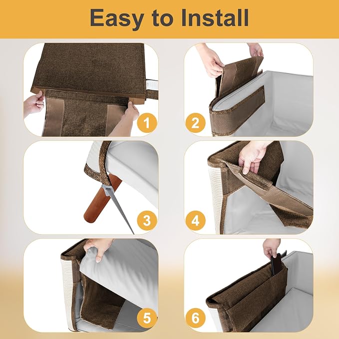 Upgraded Cat Scratch Furniture Protector, Cat Scratch Sofa Arm Sheild - Image 5