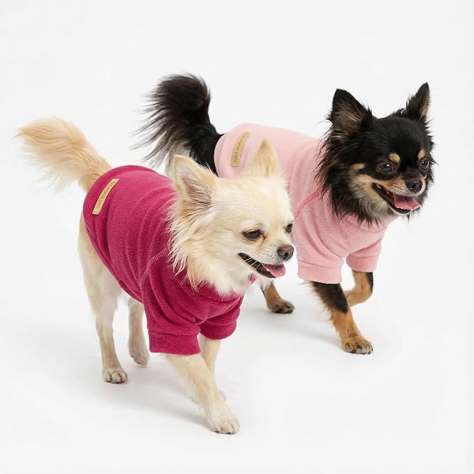 Fitwarm 3 Pack Classic Fleece Dog Sweater, Turtleneck Dog Sweatshirt, Dog - Image 3