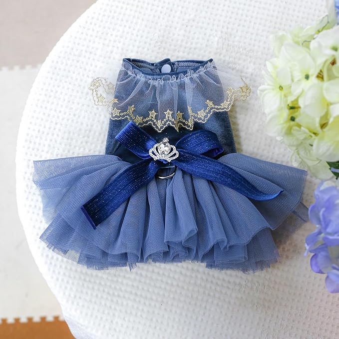 Fashion Sweet Puppy Dog Blingbling Princess Skirt Pet Dog Lace Cake Camisole - Image 4