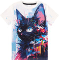 Funnycokid Girls Shirts Cat T Shirt Size 5-12 Clothes by Funnycokid