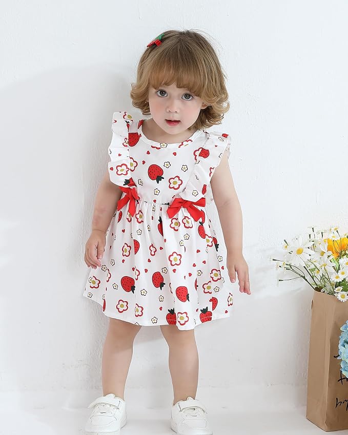 Mioglrie Baby Girl Dress Summer Girl Clothes Infant Outfits Newborn Ruffle - Image 2