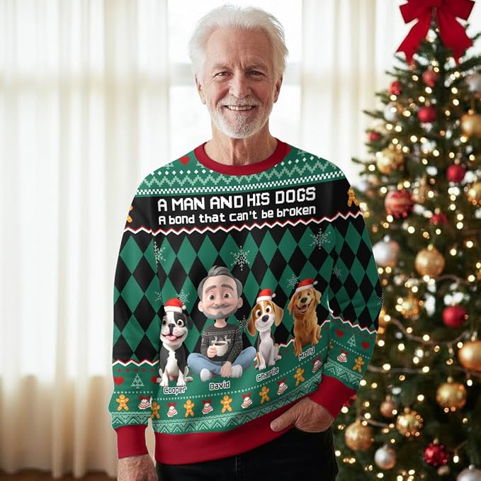 Wrappiness A Girl And Her Dog Christmas Sweatshirt - Image 5