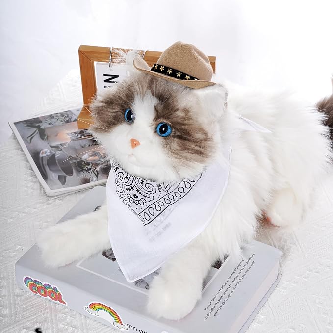 choyaxo Halloween Costumes for Dogs Cat Pet Cowboy Costume Cowboy Hat - Image 4