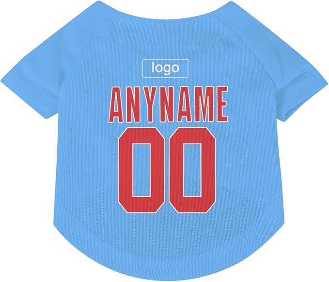 Custom Pet Dog Baseball Jersey Personalized Dog&Cat Jersey Printed Text Logo - Image 2