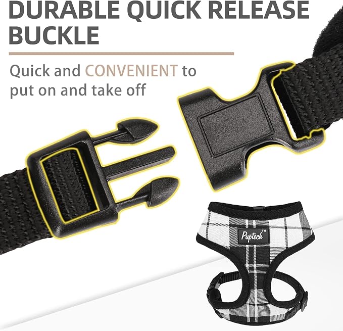 PUPTECK Soft Mesh Dog Harness and Leash Set Pet Puppy Cat Comfort Padded Vest - Image 4
