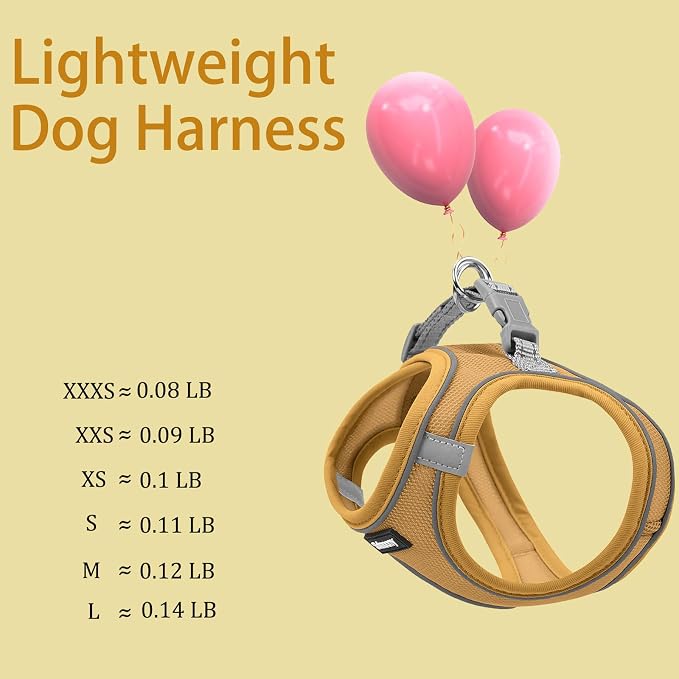 Solmoony Sparkly Medium Dog Harness and Leash Set, Step in Soft Light Puppy Vest - Image 4