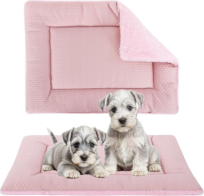 Dog Bed Mat, Crate Pad Reversible, Soft Kennel Pad, Washable Crate Mat by Vetasac