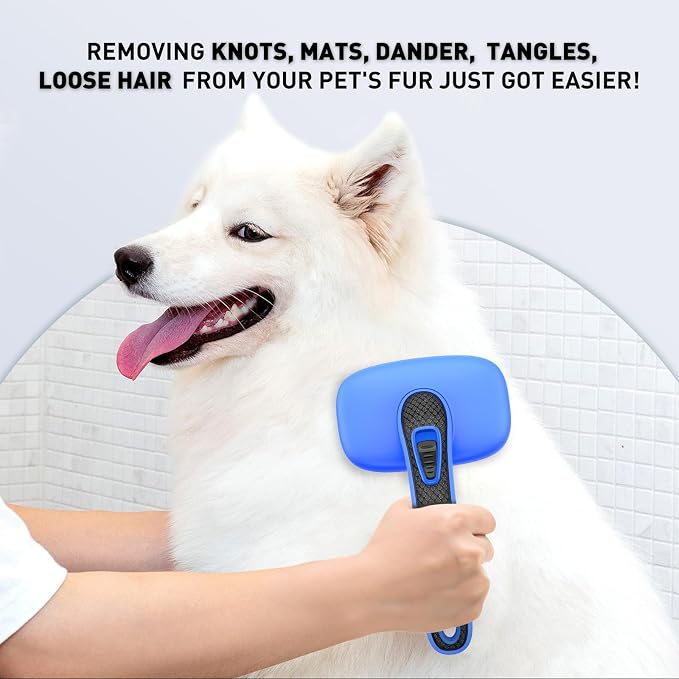 Self Cleaning Slicker Brush for Dog, Skin Friendly Shedding & Grooming Tool for - Image 6