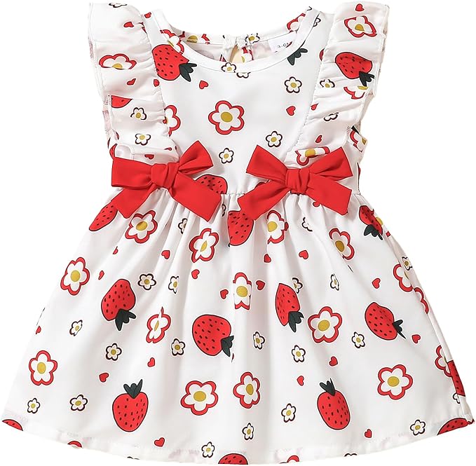 Mioglrie Baby Girl Dress Summer Girl Clothes Infant Outfits Newborn Ruffle by Mioglrie