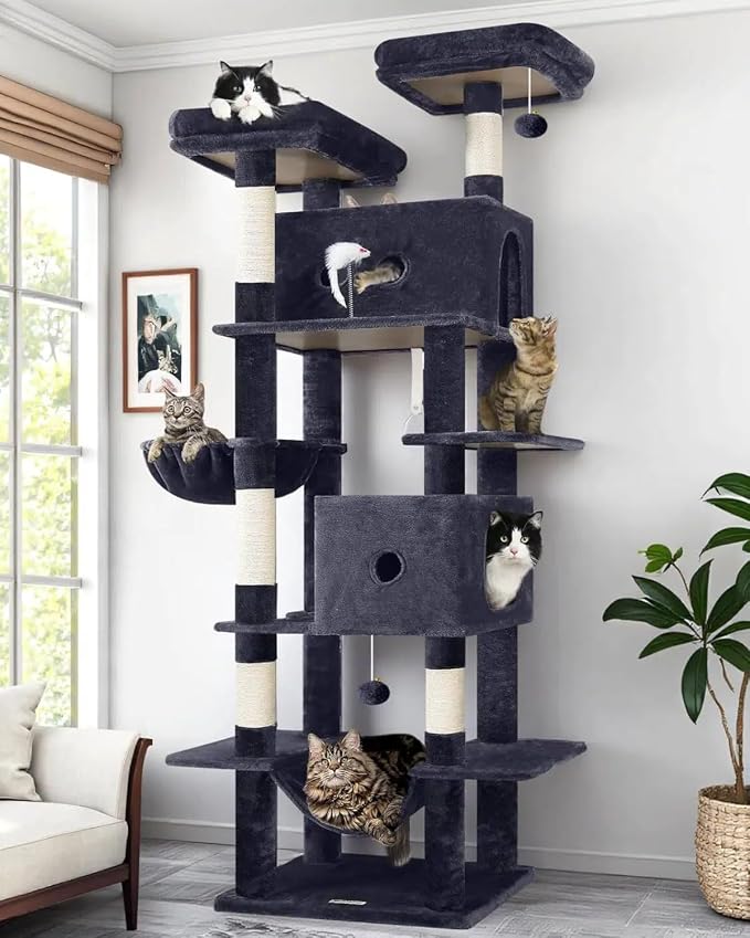 Globlazer Heavy Duty Cat Tree Tower 80in Tall Extra Large Cat Tree Tower by Globlazer