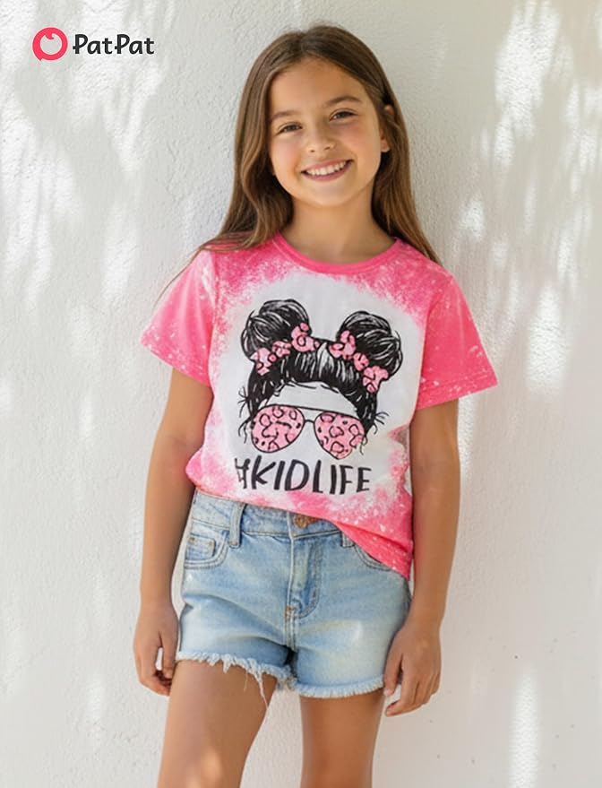 PATPAT Girls Crewneck Short Sleeve Graphic Tees Animal Print Shirts Cute Summer - Image 5
