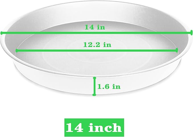4 Pack of 14 inch Plant Saucers, Plant Saucer 14" Round, Plastic Plant Tray - Image 3