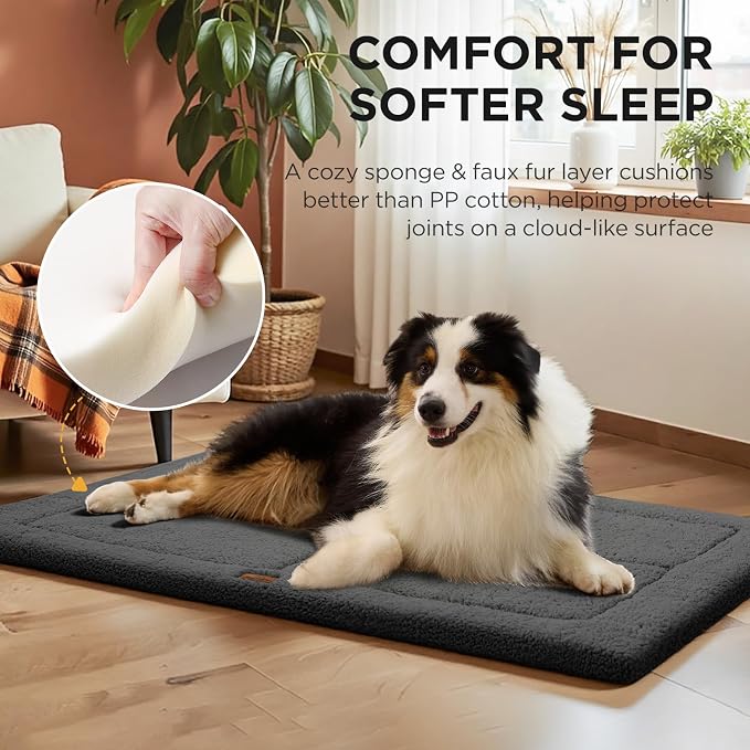 Joydeco Low Profile Dog Crate Mat Reversible Bed Pad, Washable Dog Pad Mat - Image 2