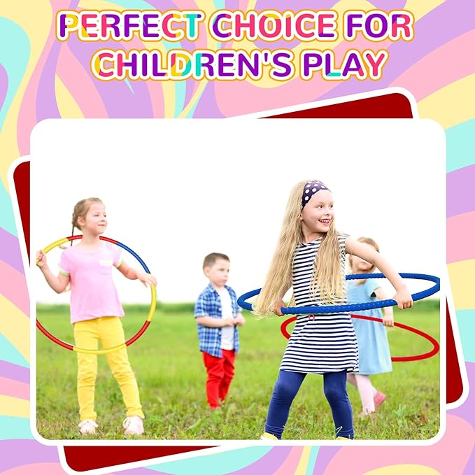 Sratte 12 Pcs Hoop for Detachable Adjustable Hoop Colored Exercise Ring Plastic - Image 5