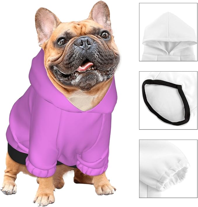 Custom Dog Hoodie for Small Pets, Personalized Photo Text Pet Warm Pullover - Image 3