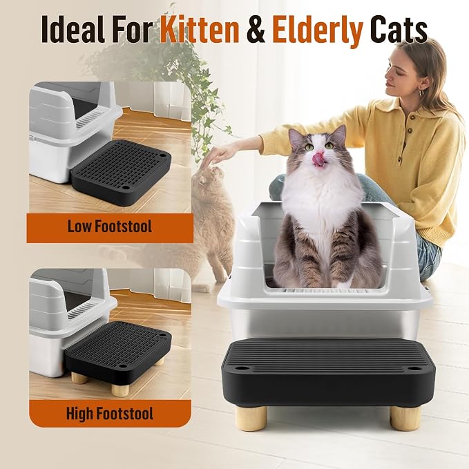 Cat Litter Box Step Ramp, Cat Litter Catcher Mat - Image 5