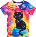 Funnycokid Girls Shirts Cat T Shirt Size 5-12 Clothes by Funnycokid