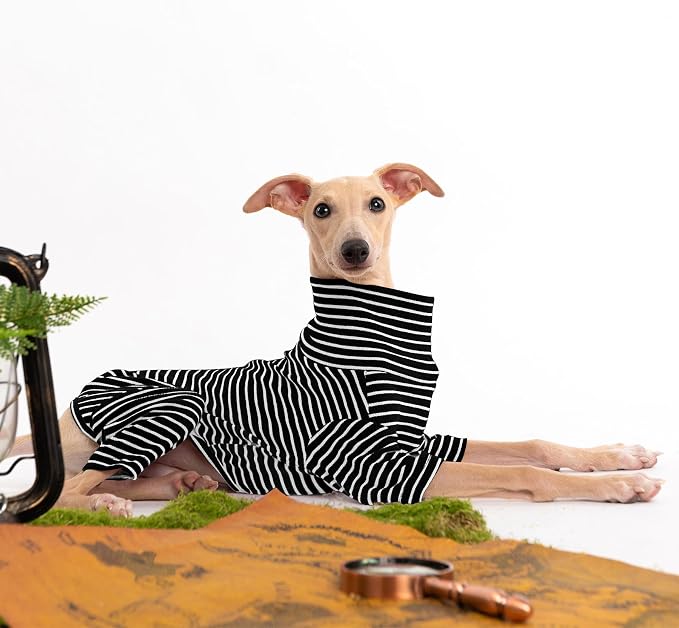 Dog Sweaters for Small Dogs Girls Boys, Striped Pet Sweaters for Fall Winter - Image 4