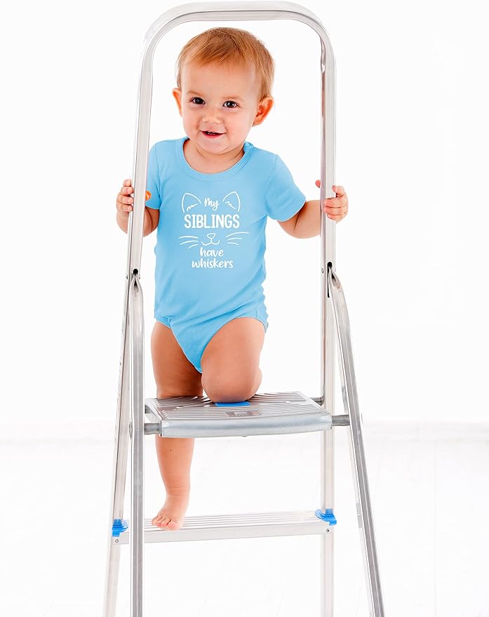 AW Fashions My Siblings Have Whiskers Baby Bodysuit Funny Cute Infant Outfit - Image 3