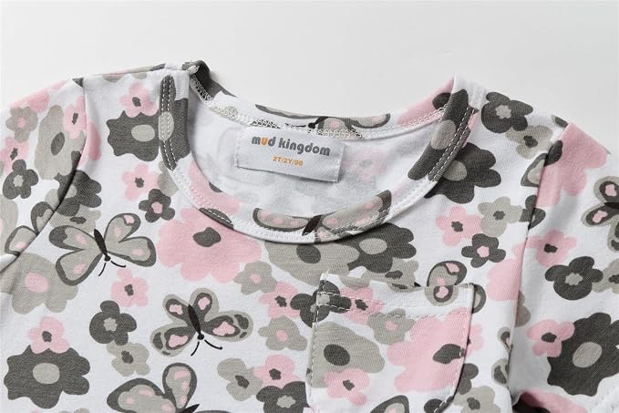 Mud Kingdom Little Girls Dresses Cotton Summer Holiday Cute Cat Dress Short - Image 3