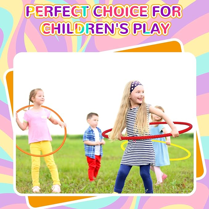 Sratte 12 Pcs Toy Hoop for Kid Detachable Adjustable Toy Hoop Colored Exercise - Image 7