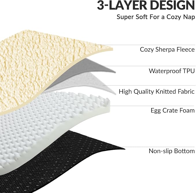 Patas Lague Orthopedic XL Dog Bed Large Sized Dog 42''X28'', Waterproof L - Image 5