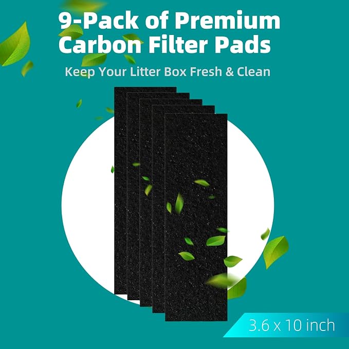 9-Pack 3.6" x 10" Carbon Filter Pads - Image 2