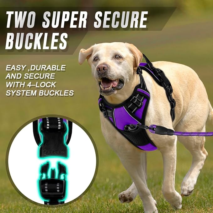 BARKBAY No Pull Dog Harness Front Clip Heavy Duty Reflective Easy Control Handle - Image 4