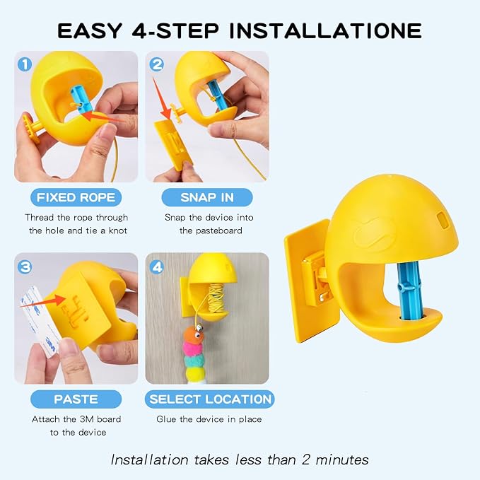 Puffluv Interactive Cat Toy for Indoor Cats, Automatic Electric Flying Bird - Image 5