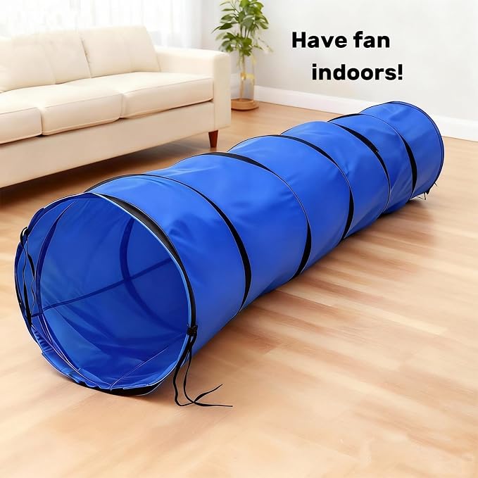Dog Agility Tunnel with Carry Bag and Ground Spikes, Foldable 10-Foot Tunnel - Image 5