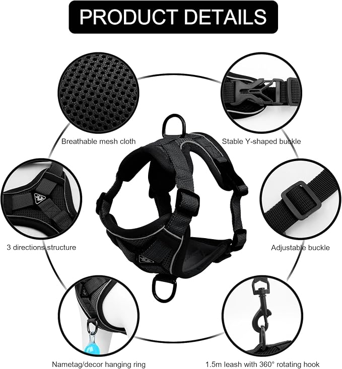Cat Harness and Leash Set: Upgraded Escape Proof Vest - Image 2