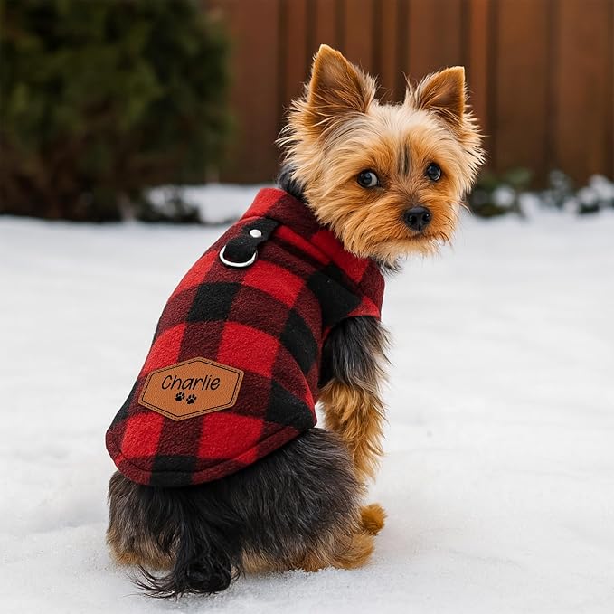 Personalized Fleece Dog Sweater, Custom Winter Dog Clothes - Image 7