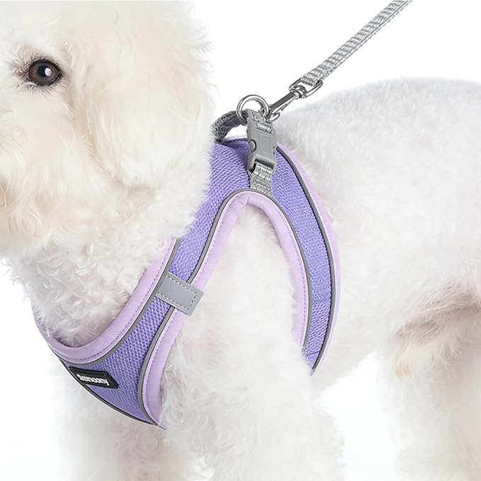 Solmoony Sparkly Medium Dog Harness and Leash Set, Step in Soft Light Puppy Vest - Image 7