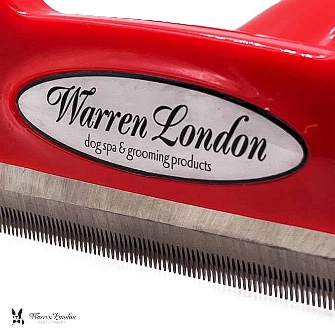 Warren London Deshedding Brush for Large Dogs, Long Hair | 4″ Stainless ¼″ - Image 6
