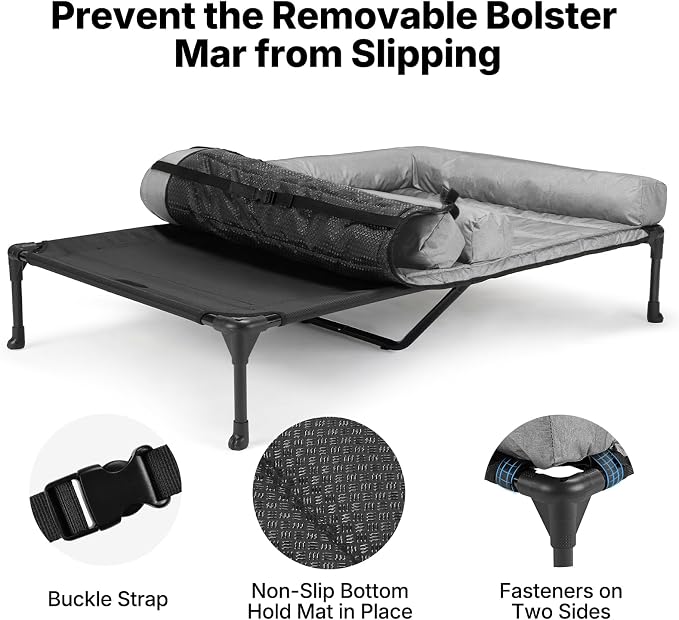 Veehoo Cooling Raised Dog Beds + Waterproof Double Dog Bed Cushion - Image 4