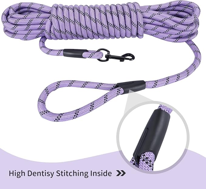 Long Dog Leash for Training 20Ft-Reflective Nylon Rope - Image 5