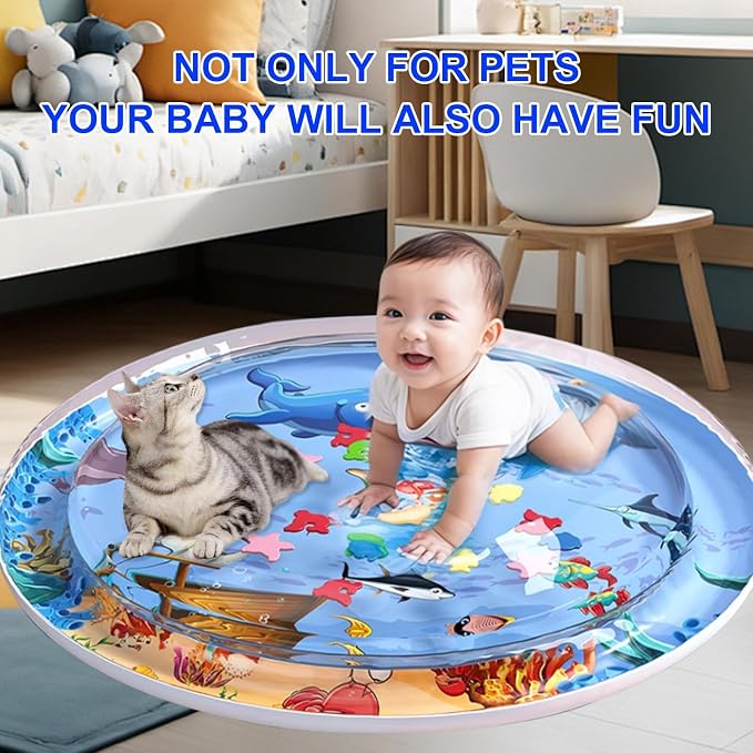 Cat Water Mat 2025 Upgraded 0.5mm Thickened Sensory Water Palymat, Anti-Scratch - Image 4