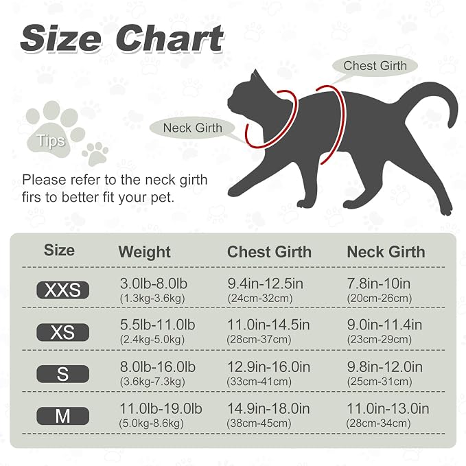 Kitten Cat Harness and Leash Set, Escape Proof Soft 4-Adjustable Cat Walking - Image 4