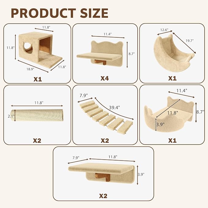 Cat Wall Shelves, Wall Mounted Cat Shelf Furniture - Image 2