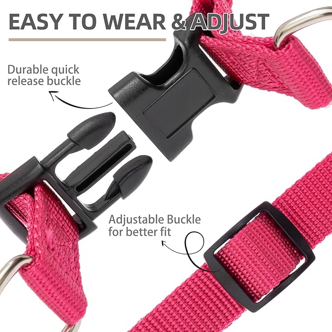 PUPTECK No Pull Dog Harness Soft Adjustable Basic Nylon Step in Puppy Vest - Image 3