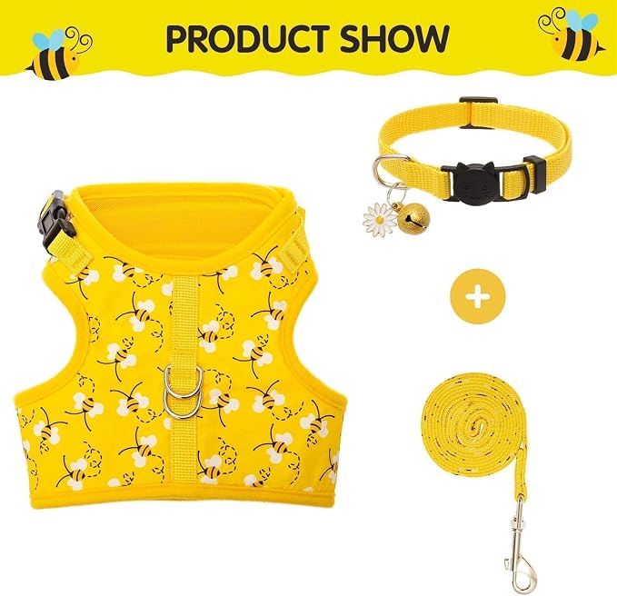 BINGPET Cat Harness with Leash and Collar - Image 4