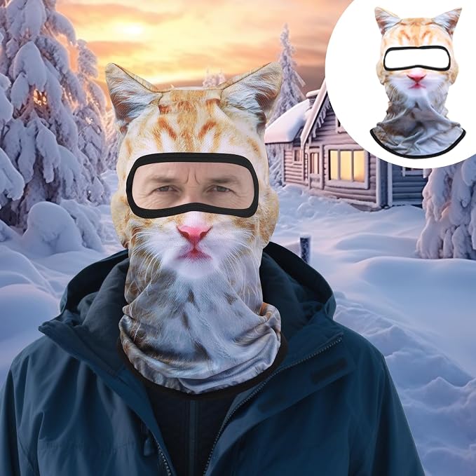 3D Cat Ski Balaclava Sheisty Face Mask - Image 2