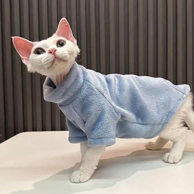 Cat Flannel Clothes, Warm Soft Winter Sweater Jumpsuit Shirt Clothing - Image 4