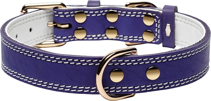 Genuine Leather Dog Collar, Heavy Duty Wide Dog Collar, - Image 5