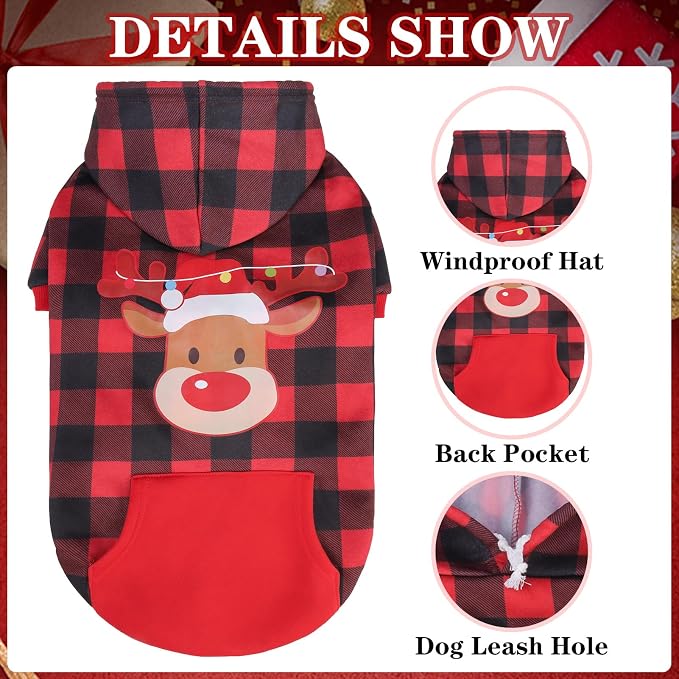 EXPAWLORER Plaid Dog Hoodie - Image 3