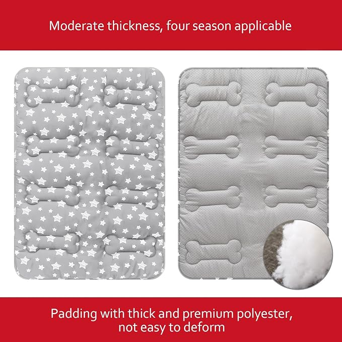 Dog Crate Mat 2 Pack, Soft Dog Bed Mat - Image 2