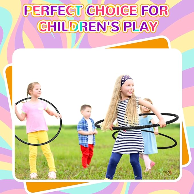 Shappy 6 Pcs Exercise Hoop Detachable Adjustable Plastic Toy Playground Toys - Image 4