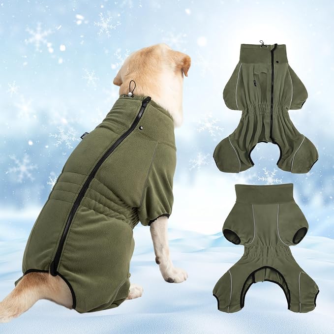 Mihachi Dog Snow Jacket Dog Coat Soft Fleece Pullover Pajamas, Pet Windproof by Mihachi
