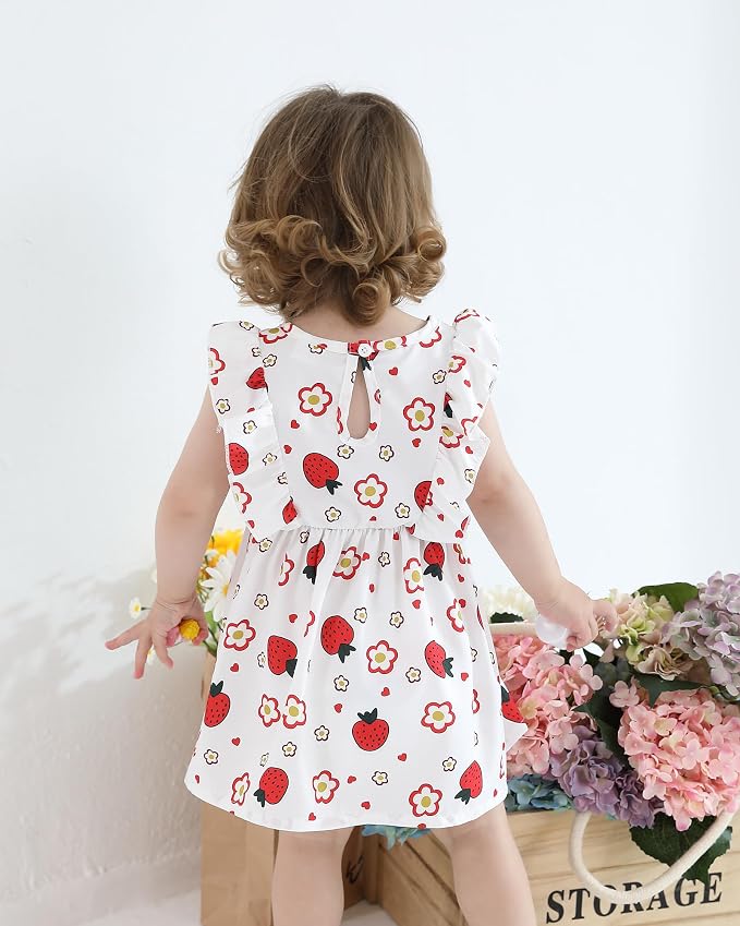 Mioglrie Baby Girl Dress Summer Girl Clothes Infant Outfits Newborn Ruffle - Image 3